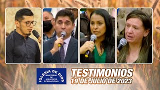 Testimonios 19 de julio 2023  Iglesia de Dios Ministerial de Jesucristo Internacional [upl. by Aschim]