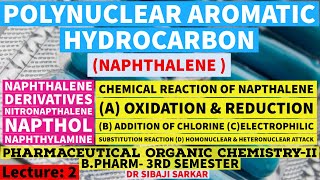 Napthalene Chemical Reaction II Napthalene Derivatives II Nitronapthalene II Napthol II BP301T IIL2 [upl. by Godart]