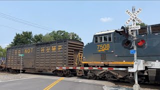 A Monster Sized CSX I010 Intermodal Cruises Through Voorheesville NY with a SD70MAC Leader 72824 [upl. by Assyl]