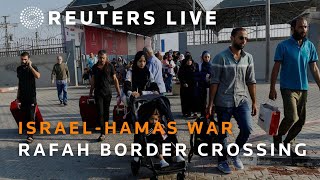 LIVE View of Gazas Rafah border crossing [upl. by Ahsetan749]