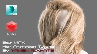 LEO Production Studio  Animating realistic female hair tutorial with 3d Max amp Redshift [upl. by Iznyl]