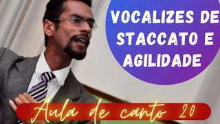 Aula de Canto 20  Vocalizes de staccato e agilidade [upl. by Ellenahc]