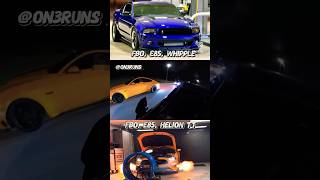 TT COYOTE VS WHIPPLE COYOTE turbo mustang coyote rollracing automobile nitrous [upl. by Jaan]