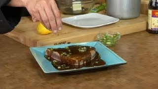 Seared Ahi Tuna Steak With Wasabi Butter  Conventional Cooking [upl. by Gavette]