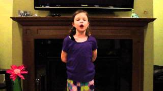 Girl sings the 50 states in alphabetical order [upl. by Zeuqirdor]