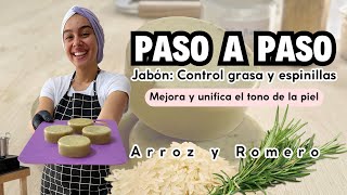 Receta Jabón ARROZ y ROMERO para piel grasa y mixta  Mejora el tono de la piel controla la grasa [upl. by Graubert]