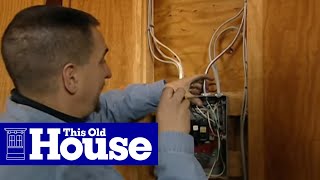 How to Connect a 220Volt Receptacle to a 20Amp Breaker  This Old House [upl. by Namijneb]