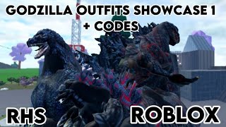 GODZILLA OUTFITS SHOWCASE 1  RHS  ROBLOX [upl. by Il834]