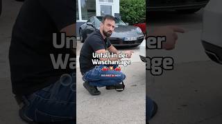 IN der Waschanlage 😳🫧 kfzgutachter kfzgutachten unfallschaden autounfall waschanlage [upl. by Sivle]