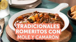 Tradicionales romeritos con mole y camarón  Kiwilimón [upl. by Ennaesor709]