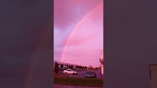 rainbow and pink sky over montreal [upl. by Niobe148]