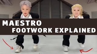 SEVENTEEN 세븐틴 MAESTRO dance footwork detailed explanation tutorial mirrored [upl. by Ahsyekal387]