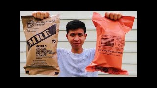 MRE ทหารอเมริกา vs MRE กู้ภัยอเมริกา ｜ US Military MRE vs US Humanitarian Daily Ratio u7TuVi44U5U [upl. by Hewart]