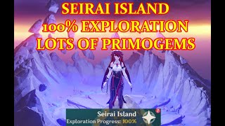 SEIRAI ISLAND 100 EXPLORATION TIMESTAMP COMPLETE CHEST GUIDE GENSHIN IMPACT [upl. by Ynamreg]