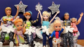 New year 2024  Elsa amp Anna toddlers  surprise guest  musical chairs game  Barbie dolls [upl. by Klatt]