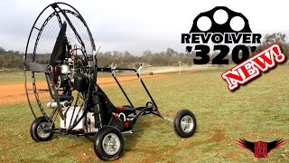 BlackHawk REVOLVER 320 Paramotor Review amp Demo NEW 2015 44hp Powered Paraglider [upl. by Melvina]