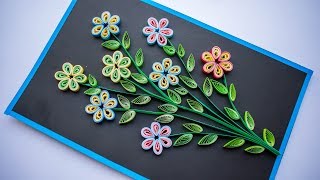 Mothers day  Quilling Flower  How to make Quilling Flowers  Quilling for Beginners  DIY 💚 [upl. by Parthinia]