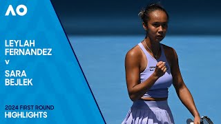 Leylah Fernandez v Sara Bejlek Highlights  Australian Open 2024 First Round [upl. by Jard371]