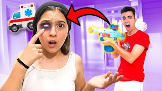 LE SACO EL OJO A MI HIJA CON UNA NERF…urgencia [upl. by Bellew629]