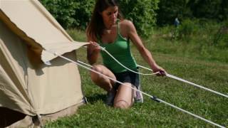 How to Pitch a Canvas Sibley Bell Tent  Official CanvasCamp Set Up [upl. by Luisa769]