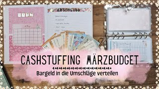 Cashstuffing März Budget🌼 Bargeld in Umschläge verteilen🌼 Geld sparen mit der Umschlagmethode [upl. by Ael]