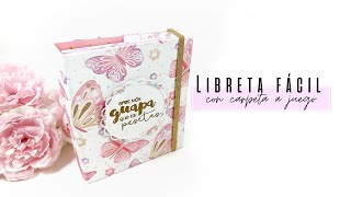 Libreta con carpetita a juego  SCRAPBOOKING [upl. by Spillihp]