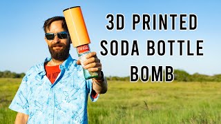 3D Printed Soda Bottle Bomb Turning Glass Bottles Into Shaped Charges [upl. by Ellehcer]