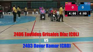 Póvoa de Varzim World Boccia Cup 11072024 Euclides Grisales Díaz 🇨🇴 vs Davor Komar 🇭🇷 BC4 [upl. by Giffie]