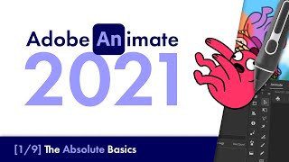 Adobe Animate 2021 The Absolute Basics 1  Beginners Tutorial [upl. by Kaine]