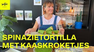 Snelle spinazietortilla met paprika en paddenstoel kaaskroketjes  15 minute meals ​ Sofie Dumont [upl. by Niret]