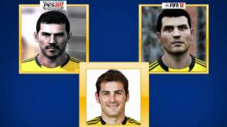 PES 2012 Vs FIFA 12 FACES [upl. by Kip]