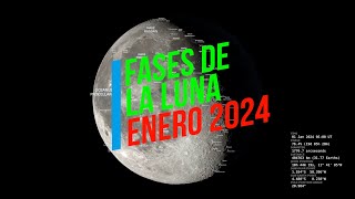 Fases de la Luna en Enero de 2024 [upl. by Jeggar]