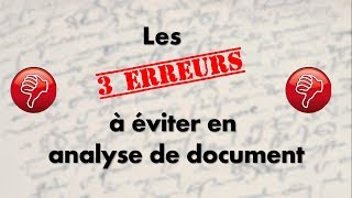 La méthodologie de lanalyse de document Histoire et Géographie [upl. by Fretwell]