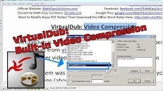 VirtualDub Builtin Video Compression [upl. by Nnailuj]