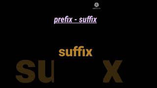 what is suffix and prefix basicenglish education grammar [upl. by Nutsud]