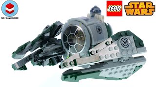 LEGO Star Wars 75360 Yodas Jedi Starfighter Speed Build Review [upl. by Richardson]