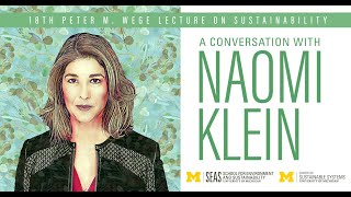 18TH PETER WEGE LECTURE ON SUSTAINABILITY  A CONVERSATION WITH NAOMI KLEIN [upl. by Rissa]