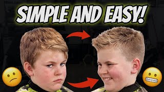 Super Easy Boys Haircut Tutorial ✂️ How To Cut Hair at Home [upl. by Onateyac]