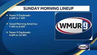 WMUR programming note Changes to newscast schedule Sunday morning [upl. by Haduj]