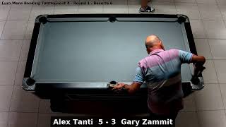 Alex Tanti vs Gary Zammit  Euro Mens Ranking Tournament 4  Round 1 [upl. by Kinsler892]