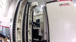 GE460H Horizontal Machining Center  Tool Transfer [upl. by Adiell]