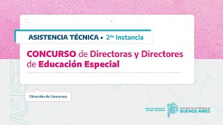 Vivo  Asistencia técnica  2° instancia  Concurso de Directoras y Directores de Educación Especial [upl. by Xilef]