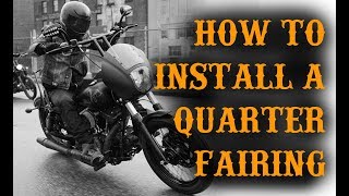 How to Install a Harley Davidson Quarter Fairing on a Dyna [upl. by Hanonew]