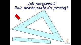 Jak narysować linie prostopadłe do prostej [upl. by Nahtahoj258]