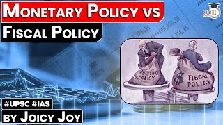 What is difference Between Monetary Policy and Fiscal Policy  Know all about it  Economy  UPSC [upl. by Aitra]