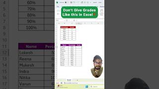 Dont Give Grades in Excel‼️Instead Use Amazing Hacks excel exceltips shorts exceltutorial [upl. by Vito]