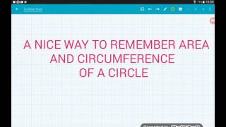 Cheeky Method To Remember Area And Circumference Of A Circle [upl. by Halford]