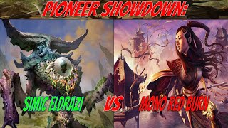 Simic Eldrazi vs Mono Red Burn Pioneer Showdown 4 [upl. by Celina]