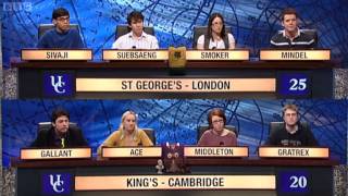 University Challenge S42E02  St Georges London vs Kings Cambridge 12 [upl. by Lleumas]