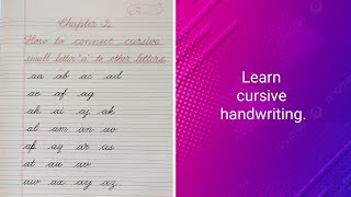 Alphabets avenue  How to improve cursive handwriting [upl. by Dryden]